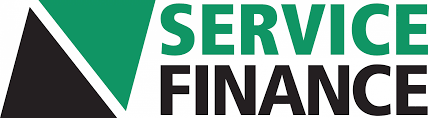 Service Finance logo with a green and black geometric design on the left and the words "SERVICE FINANCE" in green and black capitals on the right, reflecting reliable finance options for your needs.